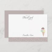 Eis Creme Danke Karte (Vorne/Hinten)