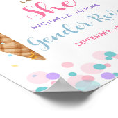 Eis-Creme, das er oder sie Geschlecht offenbart Be Poster (Ecke)