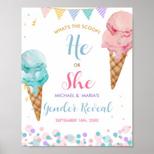 Eis-Creme, das er oder sie Geschlecht offenbart Be Poster