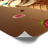 Eis Creme Digital Art Poster (Ecke)