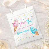 Eis Creme Gender offenbaren danke Geschenktütchen (Ausgeschnitten)