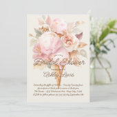 Eis Creme Gold Blumeneis Einladung (Stehend Vorderseite)