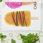 Eis Creme individuelle Name und Küchentuch (Gefaltet)
