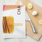 Eis Creme individuelle Name und Küchentuch (Viertel Falte)