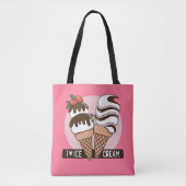Eis Creme Lover Farbtaschen Tasche (Vorderseite)