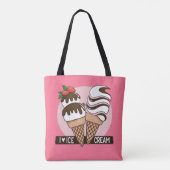 Eis Creme Lover Farbtaschen Tasche (Rückseite)