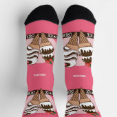 Eis Creme Lover individuelle Name & Farbe Socken (Oben)