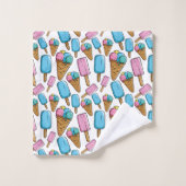 Eis Creme Pattern Handtuchhandtuch Set (Waschlappen)