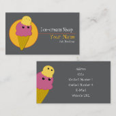 Eis-Creme-Shop-Visitenkarte Visitenkarte (Vorne/Hinten)