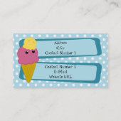 Eis-Creme-Shop-Visitenkarte Visitenkarte (Rückseite)