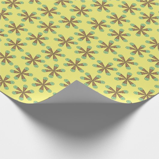 Eis-Creme-Sternmuster Geschenkpapier (Ecke)