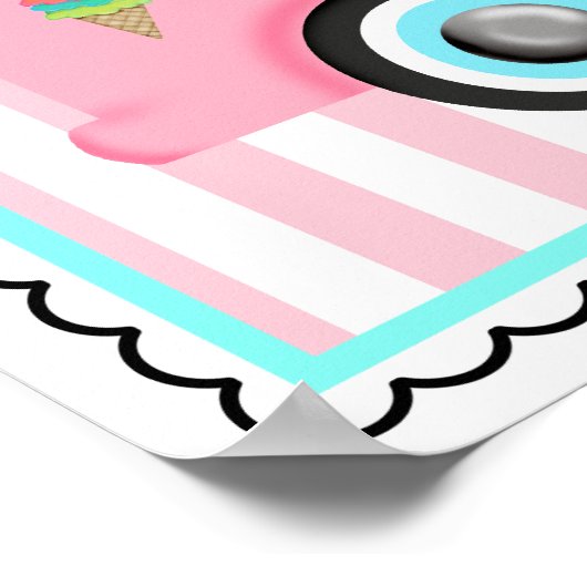 Eis Creme Truck Poster (Ecke)