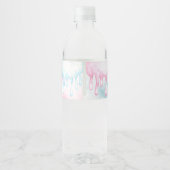 Eis Creme Wasser Flasche Etikett für Geschlecht of (Rückseite)