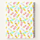 Eis Creme Wasserfarbe Muster Notebook. Notizblock (Rückseite)