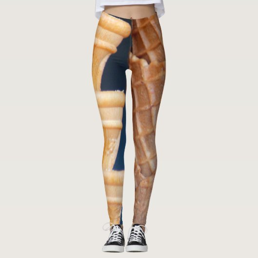 Eis-Cremes entworfene Leggings (Vorderseite)