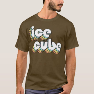 Eis Cube Retro Rainbow Typografie verblasster Stil T-Shirt