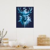 Eis-Dämon-Watercolor-Poster Poster (Küche)