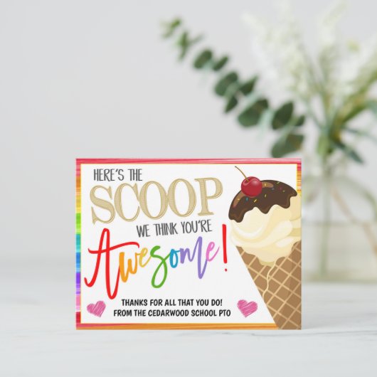 Eis Dankbarkeit danke Karte (Stehend Vorderseite)