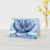 Eis-Drache-Gruß-Karte Karte (Gelbe Blume)