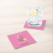 Eis & ein Slice Drinks matte Square Untersetzer (Vor Ort)