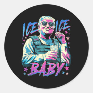 Eis Eis Baby Eis Genieße Ein Eis Kalt Gl Der Absch Runder Aufkleber