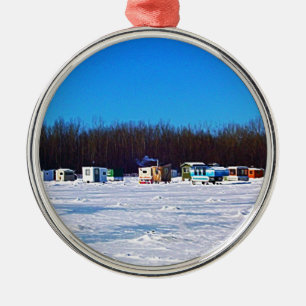 Eis-Fischensammlung Ornament Aus Metall