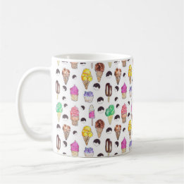 Eis Flavours Tasse Wasserfarbenes Muster