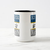 Eis-Flyer-Nations-Tasse Zweifarbige Tasse (Mittel)