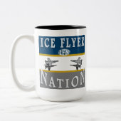 Eis-Flyer-Nations-Tasse Zweifarbige Tasse (Links)