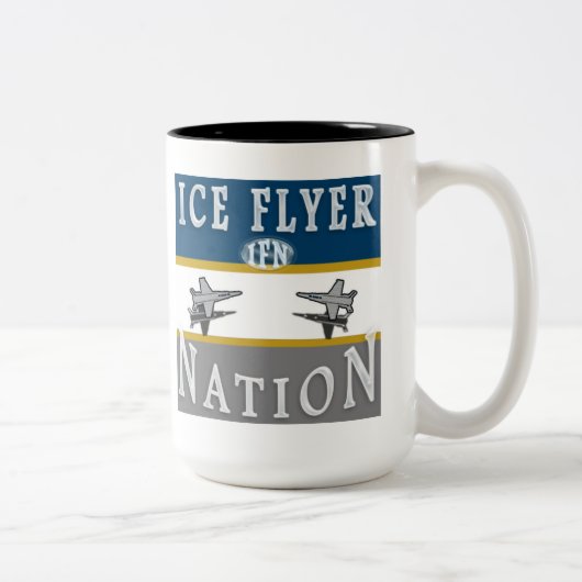 Eis-Flyer-Nations-Tasse Zweifarbige Tasse (Rechts)