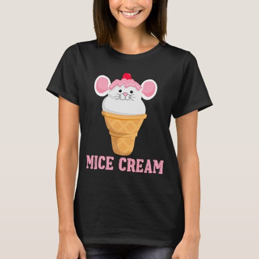 Eis Food Sunduse Maus Mäuse Creme Feinschmecker T-Shirt (Vorderseite)