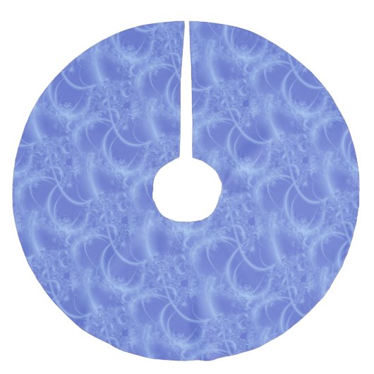 Eis-Fraktal-Baumrock Polyester Weihnachtsbaumdecke (Vorderseite)