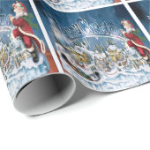Eis-frohe Weihnachten Geschenkpapier (Rolleneckpunkt)