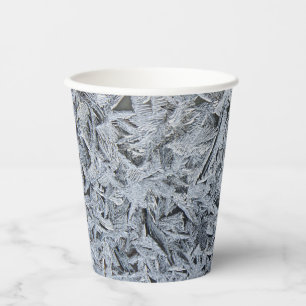 Eis-Frost-Kristalle Textur Bild Pappbecher