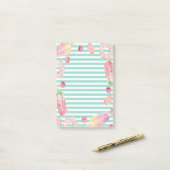 Eis, Früchte, Donuts Streifen Post-it Klebezettel (Auf Schreibtisch)