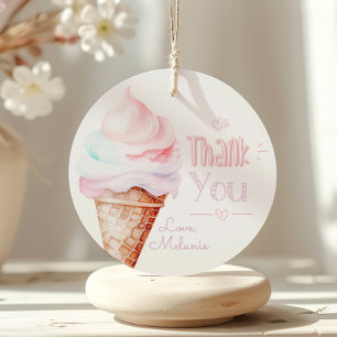 Eis-Geburtstagsfeier Danke Geschenkanhänger