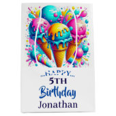 Eis Geburtstagsparty Mittlere Geschenktüte (Vorderseite)