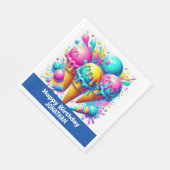 Eis Geburtstagsparty Serviette (Ecke)