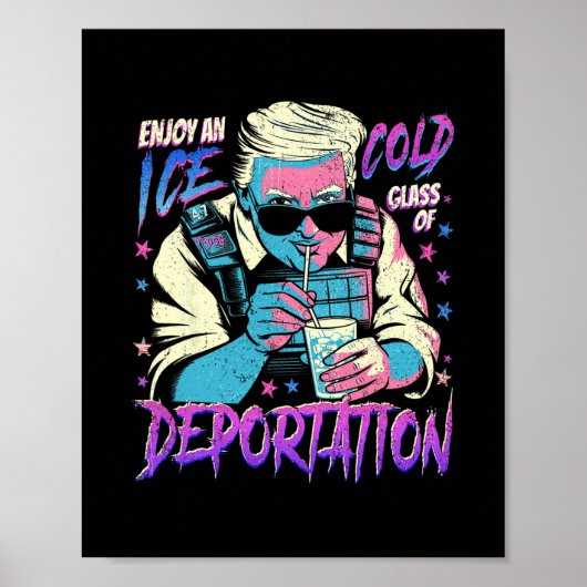 Eis Genieße ein eisgekühltes Glas der Abschiebung Poster (Vorne)