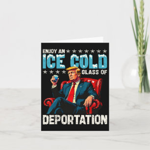 Eis genießt ein eiskaltes Gl von Deportation Shirt Karte