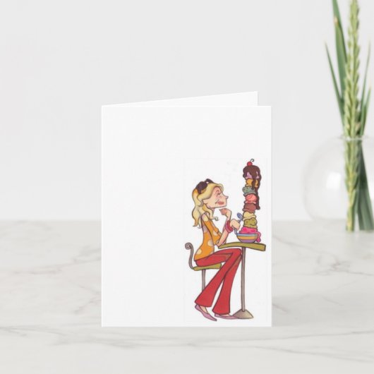 Eis Girl notecard Karte (Vorderseite)