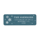 Eis Glitzer Snowflakes Rücksendeadresse (Vorne)