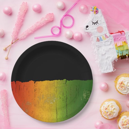 Eis-, Gold- und Grünbuch-Teller Pappteller (Party)