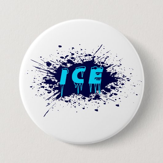 Eis-Graffiti-Typografie-Urban-Street-Art-Design Button (Vorderseite)