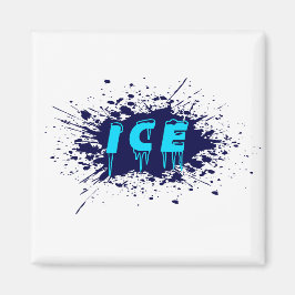 Eis-Graffiti-Typografie-Urban-Street-Art-Design Magnet
