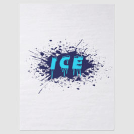Eis-Graffiti-Typografie-Urban-Street-Art-Design Seidenpapier