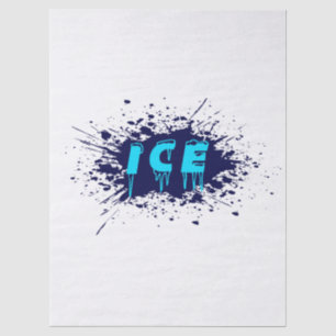 Eis-Graffiti-Typografie-Urban-Street-Art-Design Seidenpapier