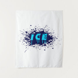 Eis-Graffiti-Typografie-Urban-Street-Art-Design Wandteppich