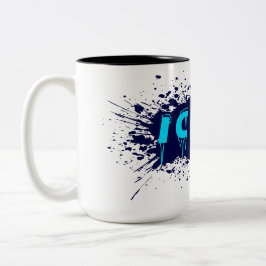 Eis-Graffiti-Typografie-Urban-Street-Art-Design Zweifarbige Tasse