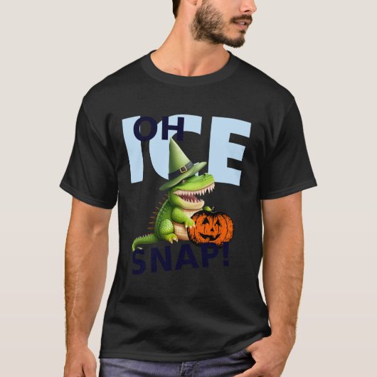 Eis-Halloween-Alligator Oh Snap! T-Shirt (Vorderseite)